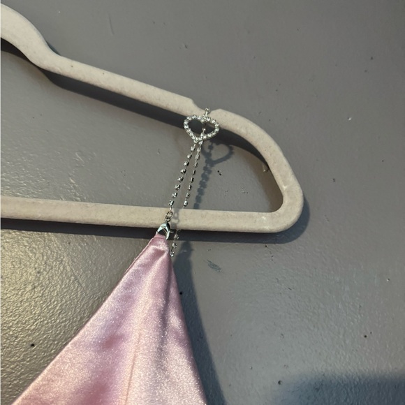 Pink | Shiny | rhinestone Straps | forever 21 | cocktail dress | size M | NWT - Picture 9 of 12